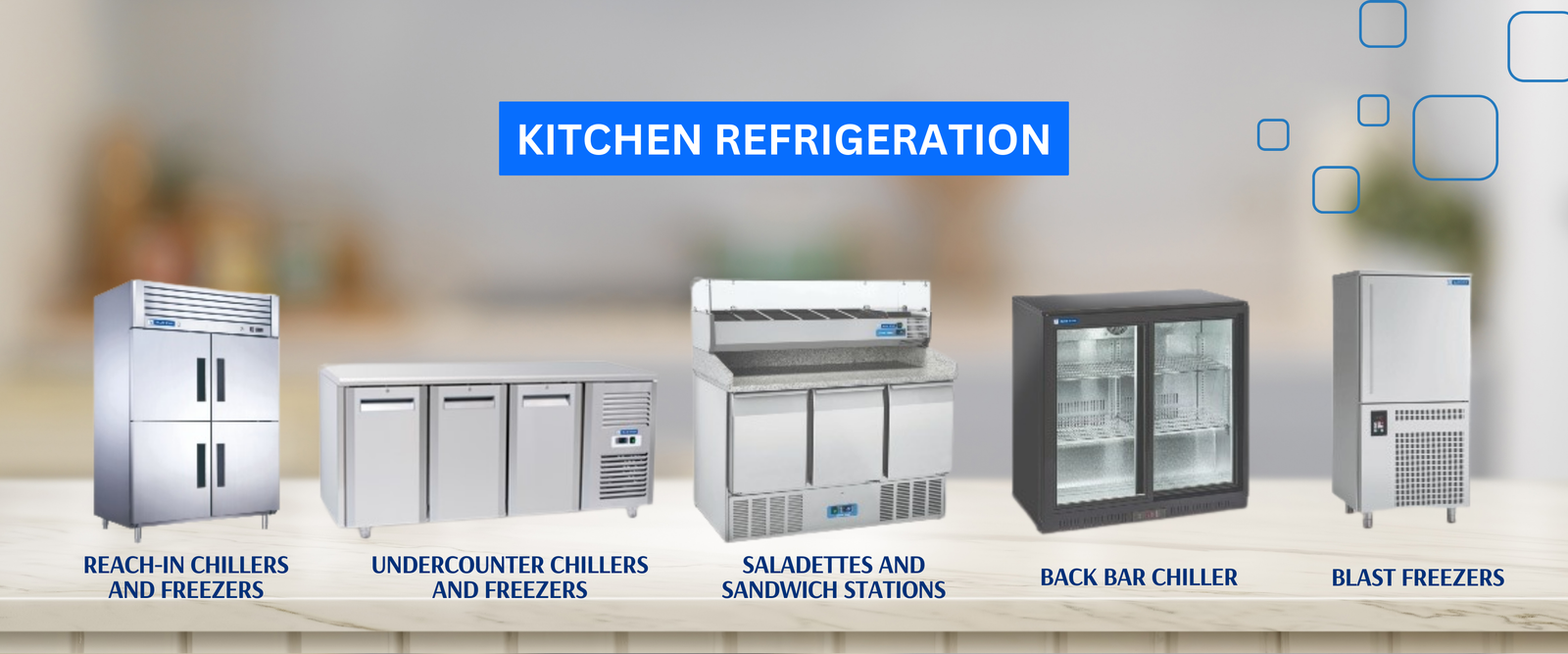 Refrigerator for commercial kitchen